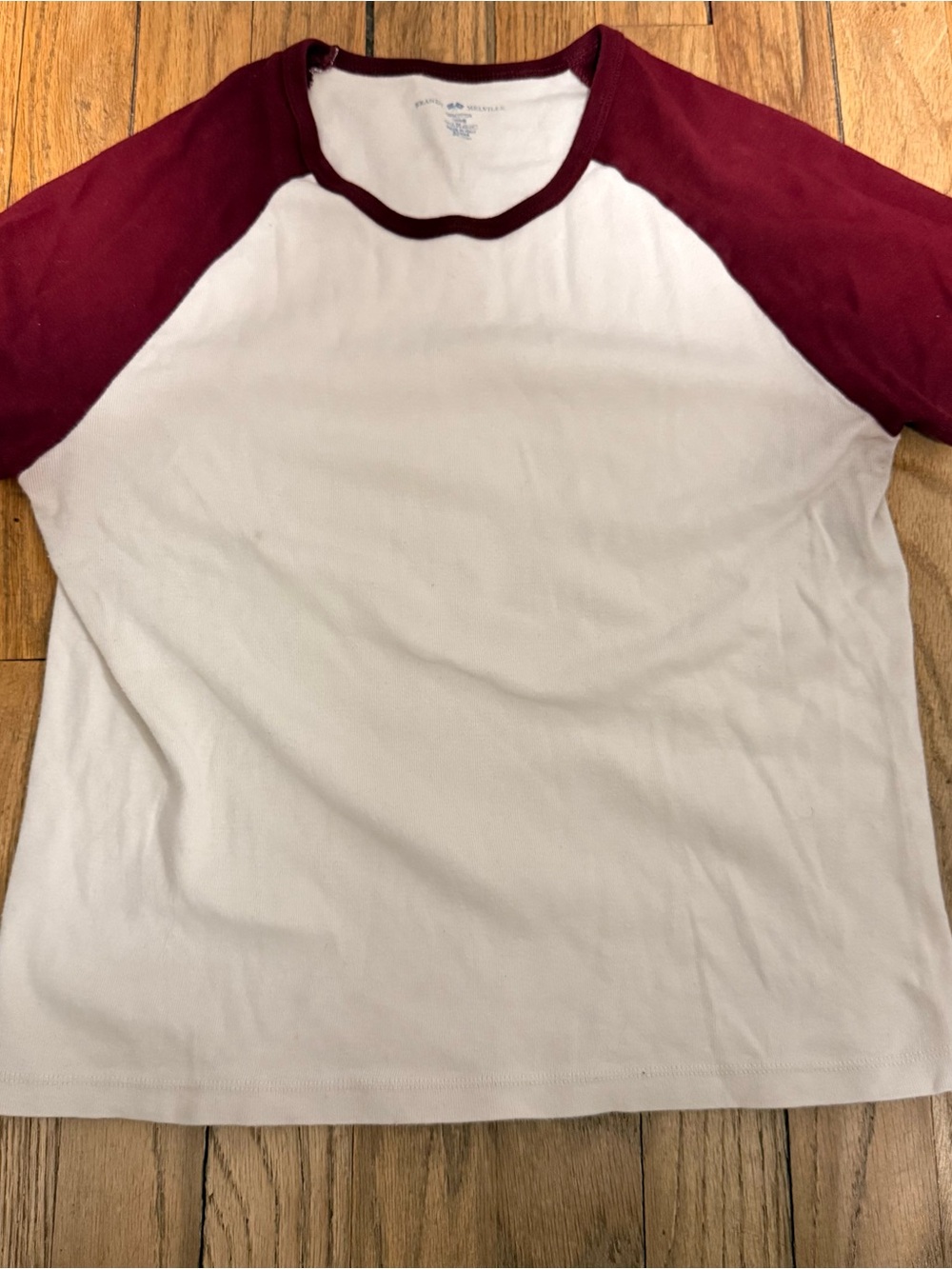 Maroon white shirt